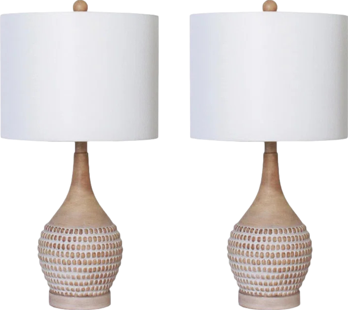 Feil Resin USB Table Lamp (Set of 2)