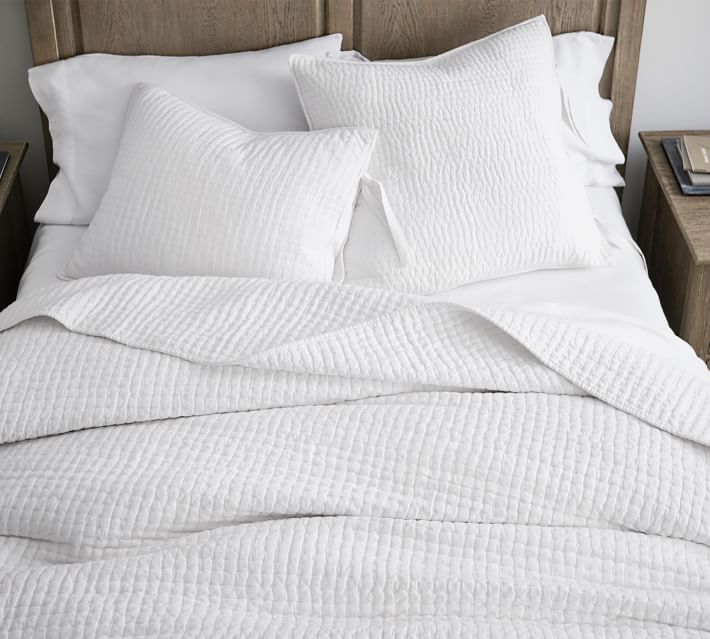 Pick-Stitch Handcrafted Quilt, White