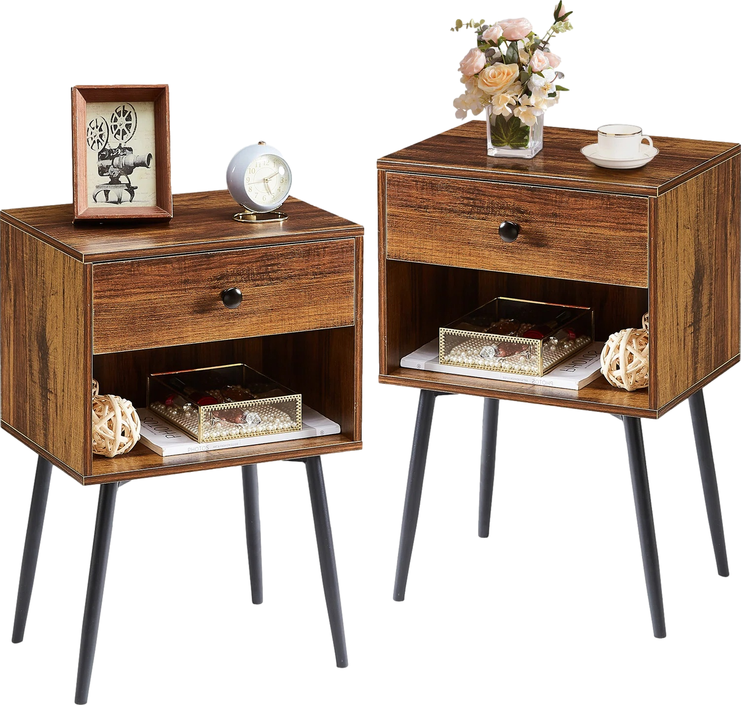 Kempst Nightstands Set for Bedroom Living Room (Set of 2)