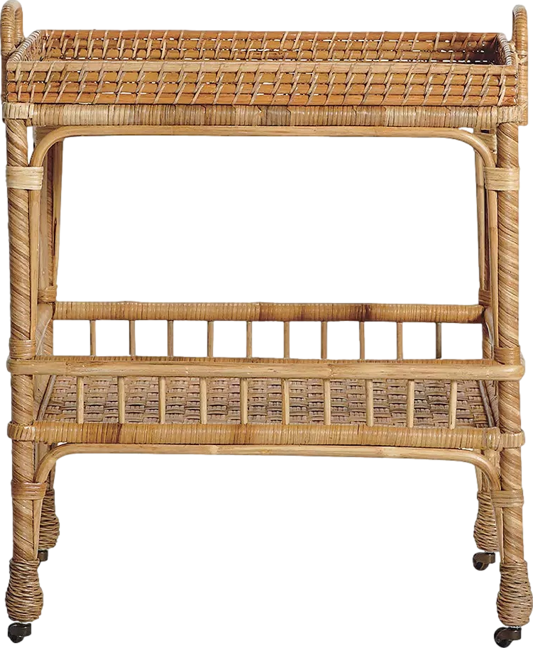 South Seas Rattan Side Cart