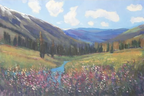 Mountain Pass II On Canvas by Timothy O' Toole Painting