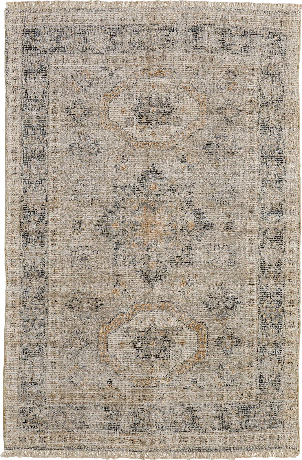 Alberdine Handmade Hand Tufted Beige/Ivory/Gray Rug