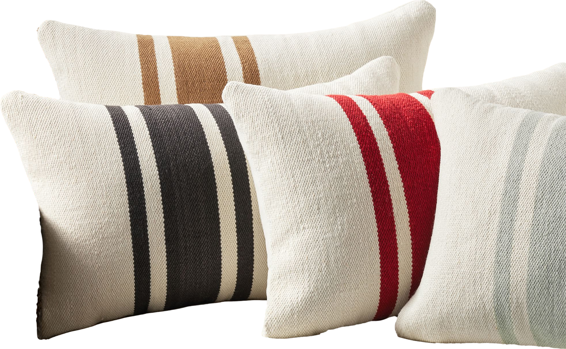 Modern Farmhouse Striped Outdoor Lumbar Throw Pillow