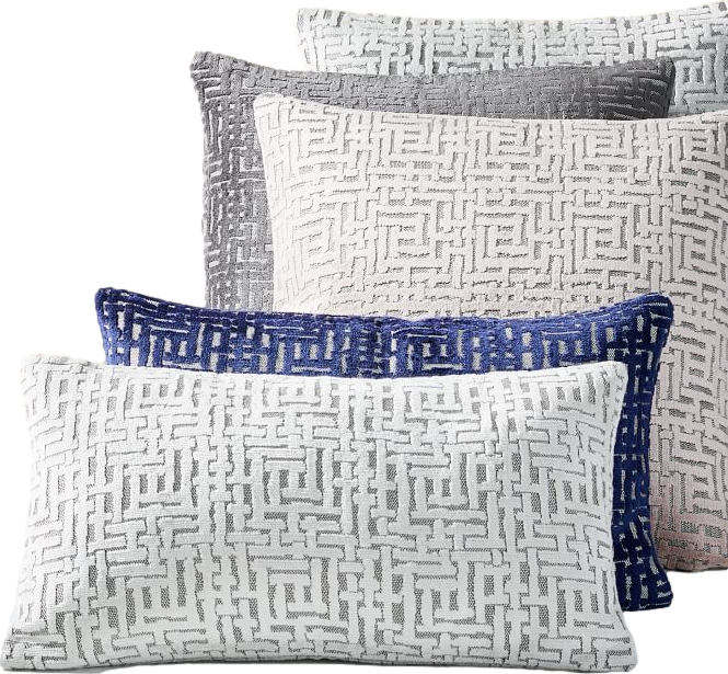 Allover Crosshatch Jacquard Velvet Pillow Cover