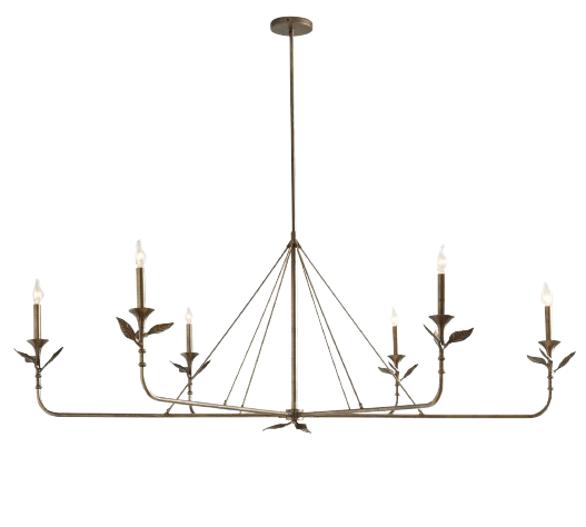 Botanical Forged Iron Chandelier