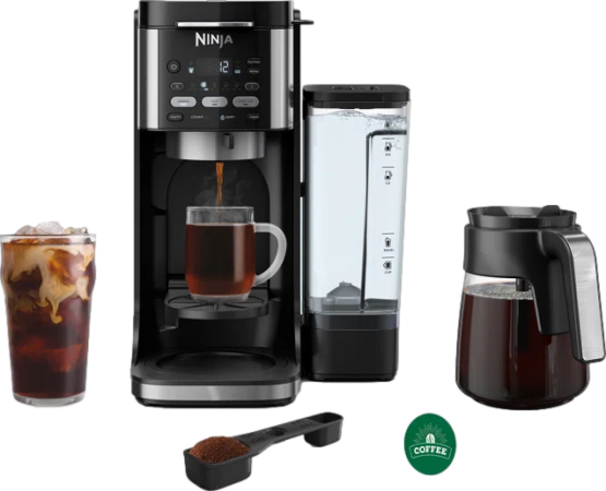 Ninja CFP101 DualBrew Hot & Iced Coffee Maker, Single-Serve, compatible with K-Cups & 12-Cup