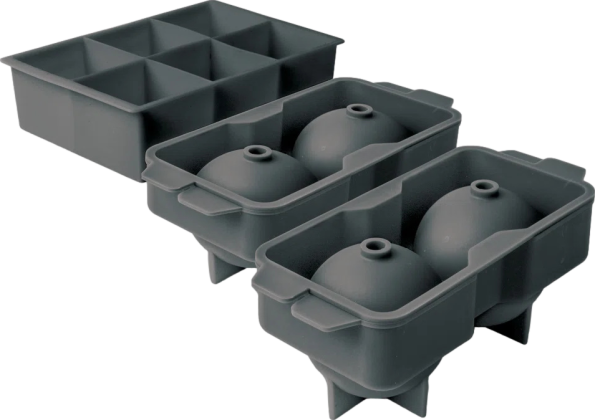 Elements 3 Piece Silicone Ice Cube Tray
