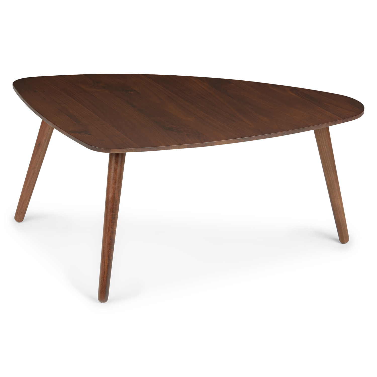 Amoeba Wild Walnut Coffee Table, Triangle