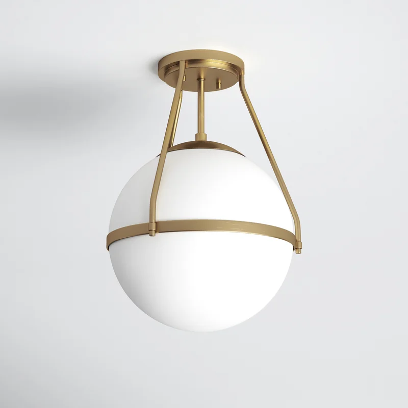 Amirah Glass Semi Flush Mount