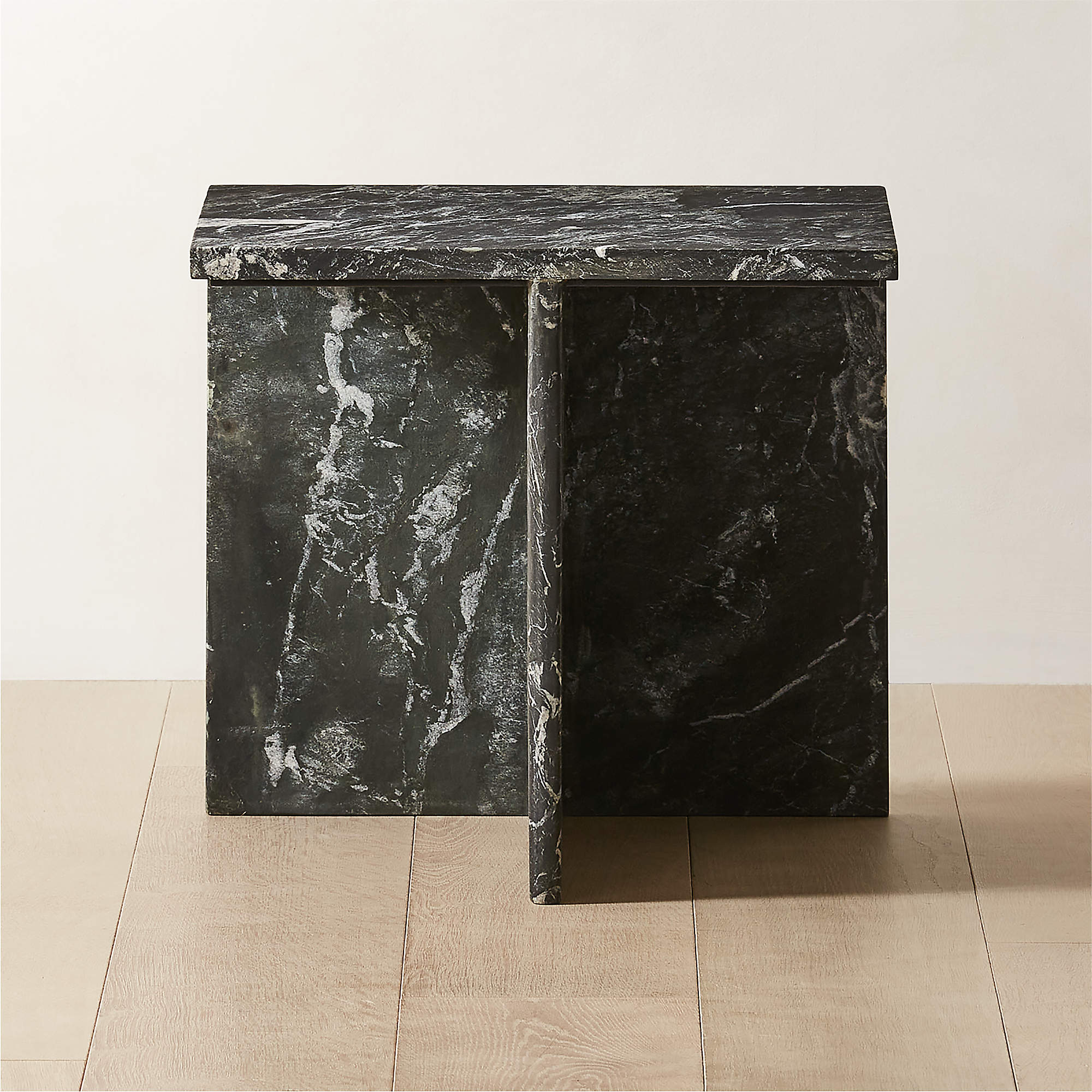 T Black Marble Side Table
