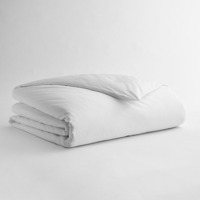Nice Sateen White Duvet Set, 300 thread count