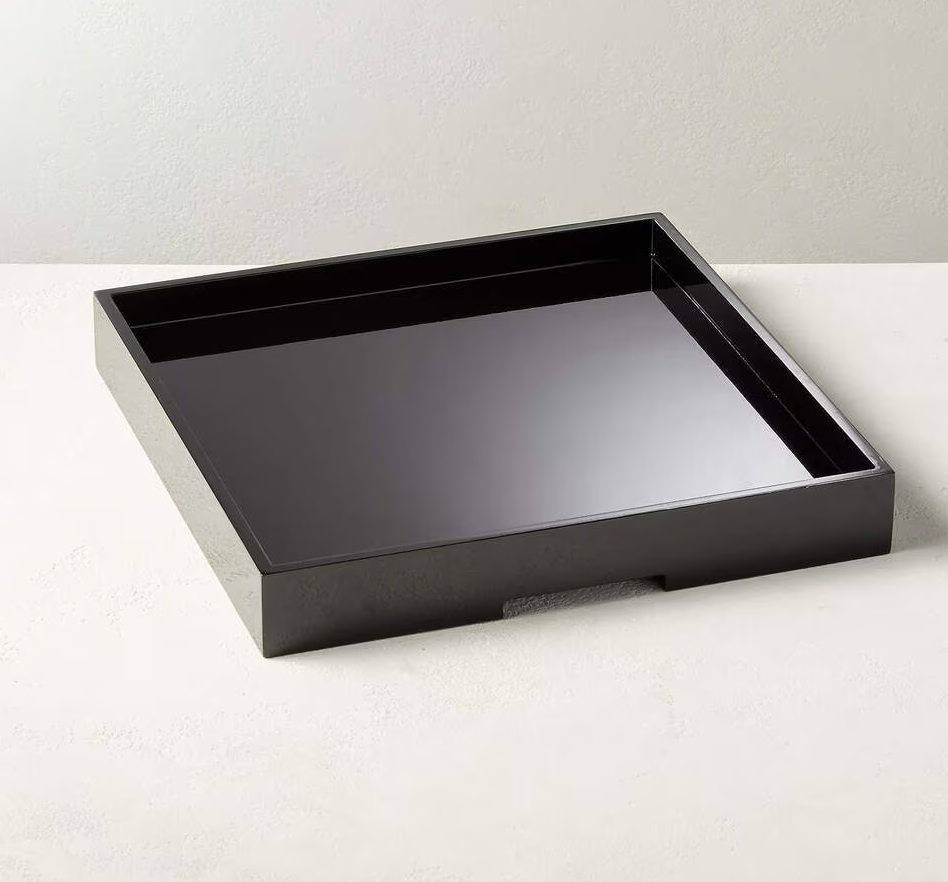 Hi-Gloss Large Square Black Tray