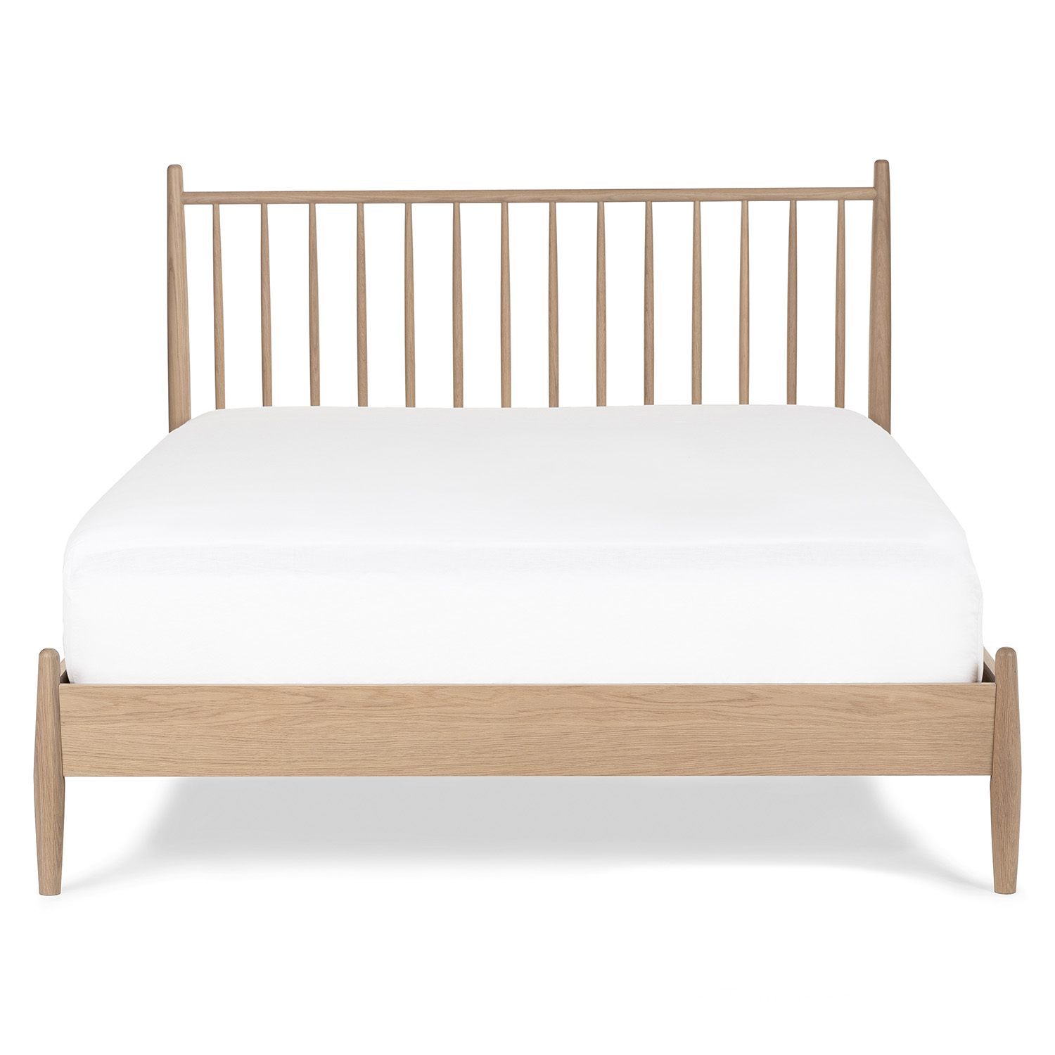 Lenia White Oak Queen Bed
