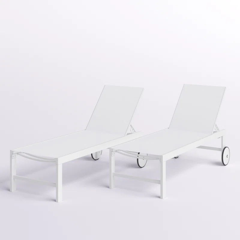 Arlenne Outdoor Metal Chaise Lounge Set (Set of 2)