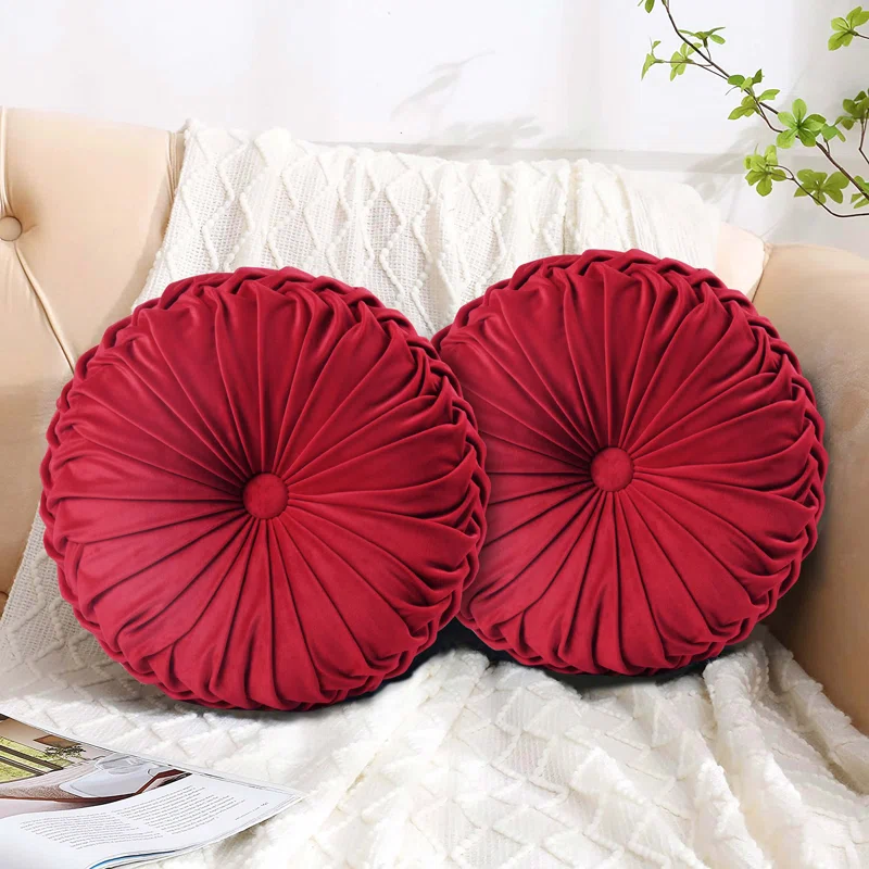 Buttons Reversible Throw Pillow (Set of 2)