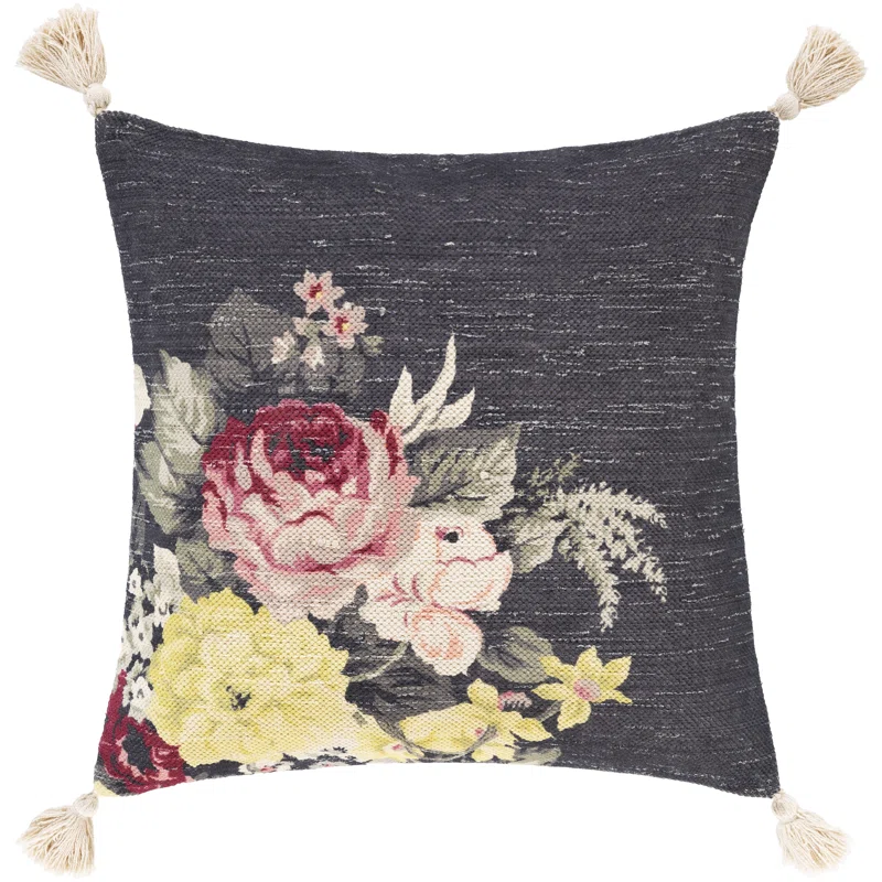 Floral Cotton Pillow Cover