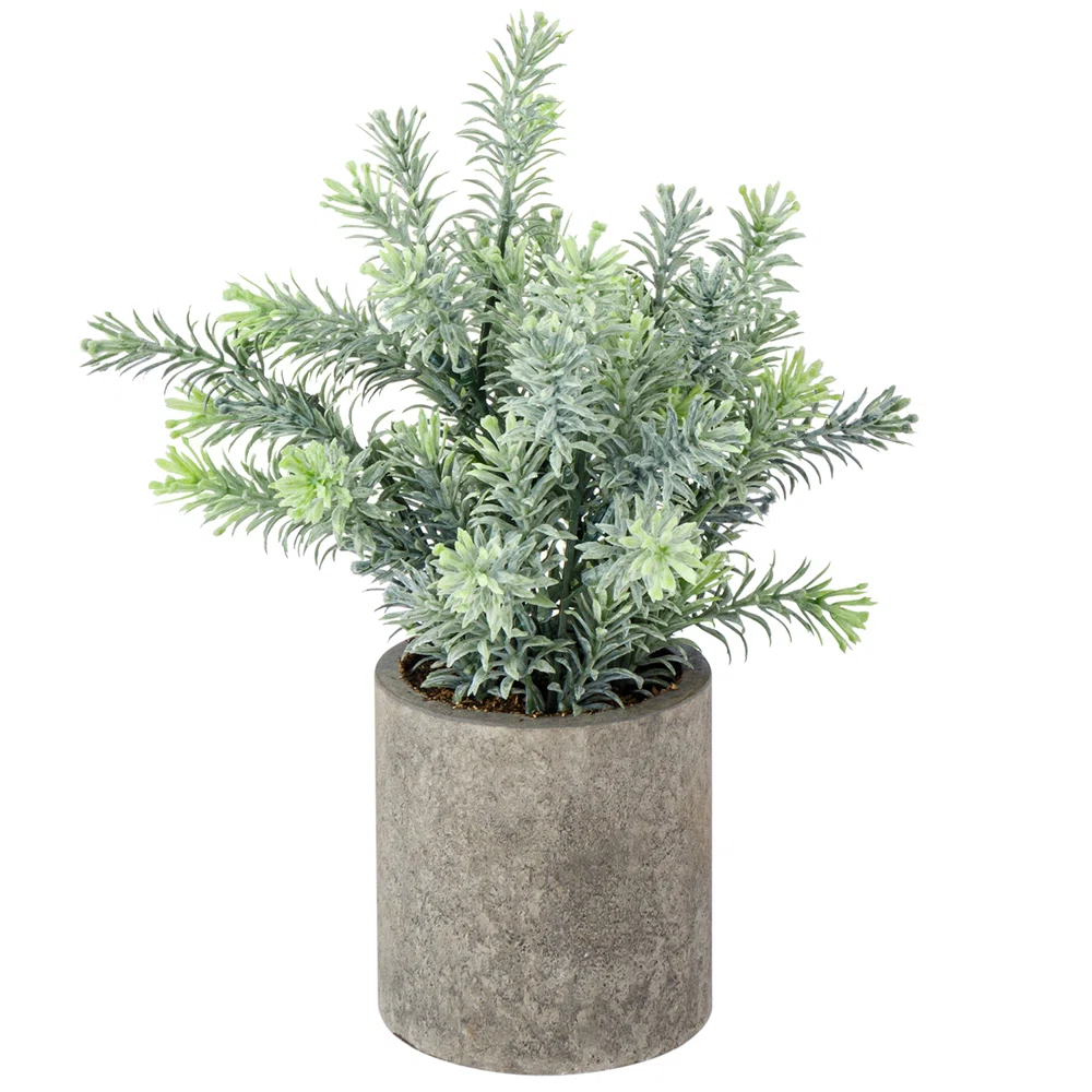 8 Inch H Artificial Tabletop Herb Plant in Pot