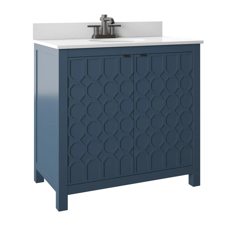 Barkley 36'' Single Bathroom Vanity with Vitreous China Top