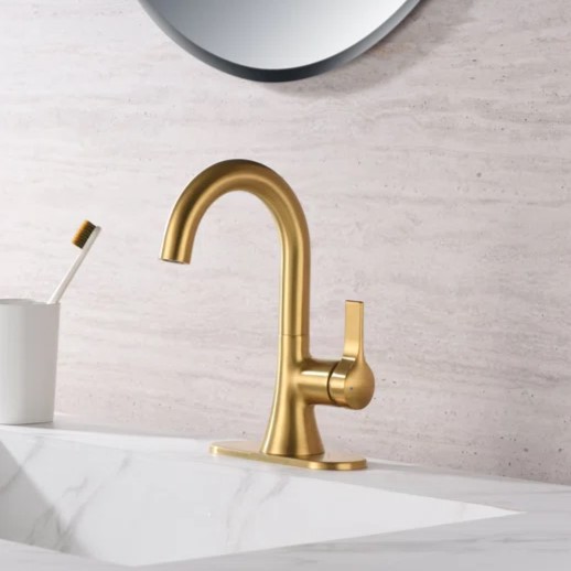 Davvid Single-Hole Bathroom Faucet with Drain Assembly