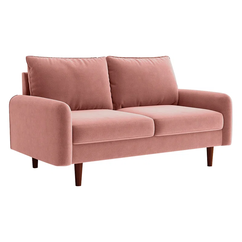Wanse Hessville Sofa 57.8" Velvet Round Arm Loveseat
