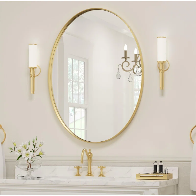 Morelock Metal Flat Wall Mirror