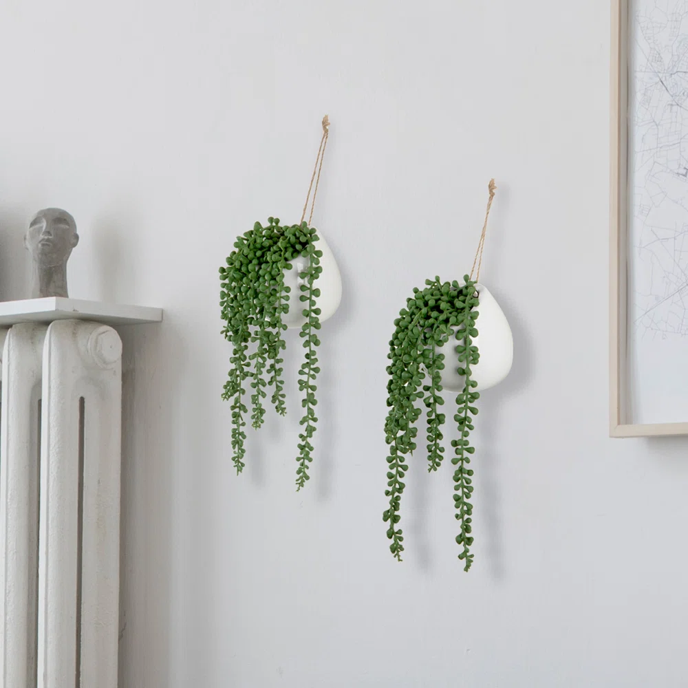 11.4'' Faux Foliage Plant in Ceramic Planter