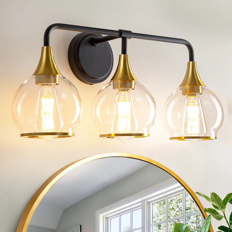 Lupe 3 - Light Dimmable Bathroom Vanity Light, Black/Gold