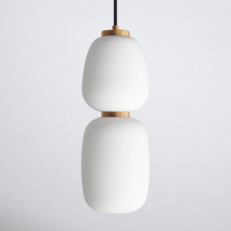 Kace 2 Light Glass Dimmable LED Pendant