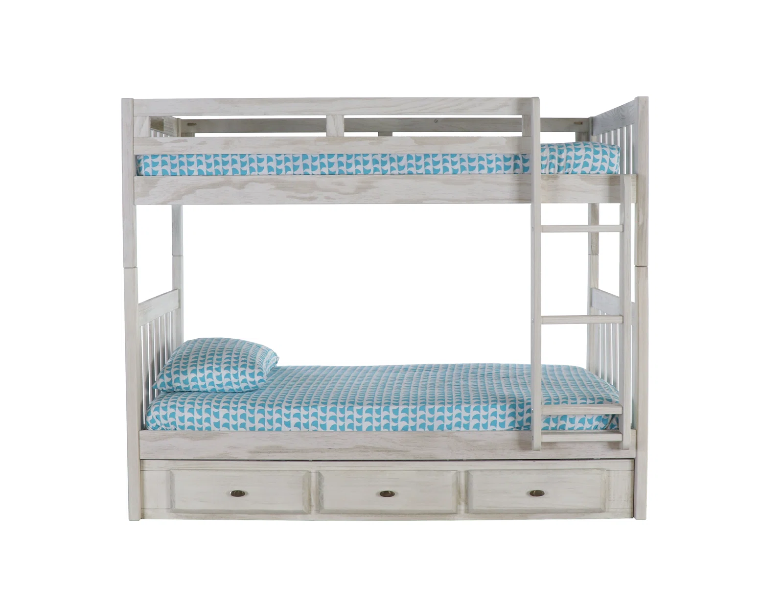 Beckford Twin Over Twin 3 Drawer Solid Wood Standard Bunk Bed