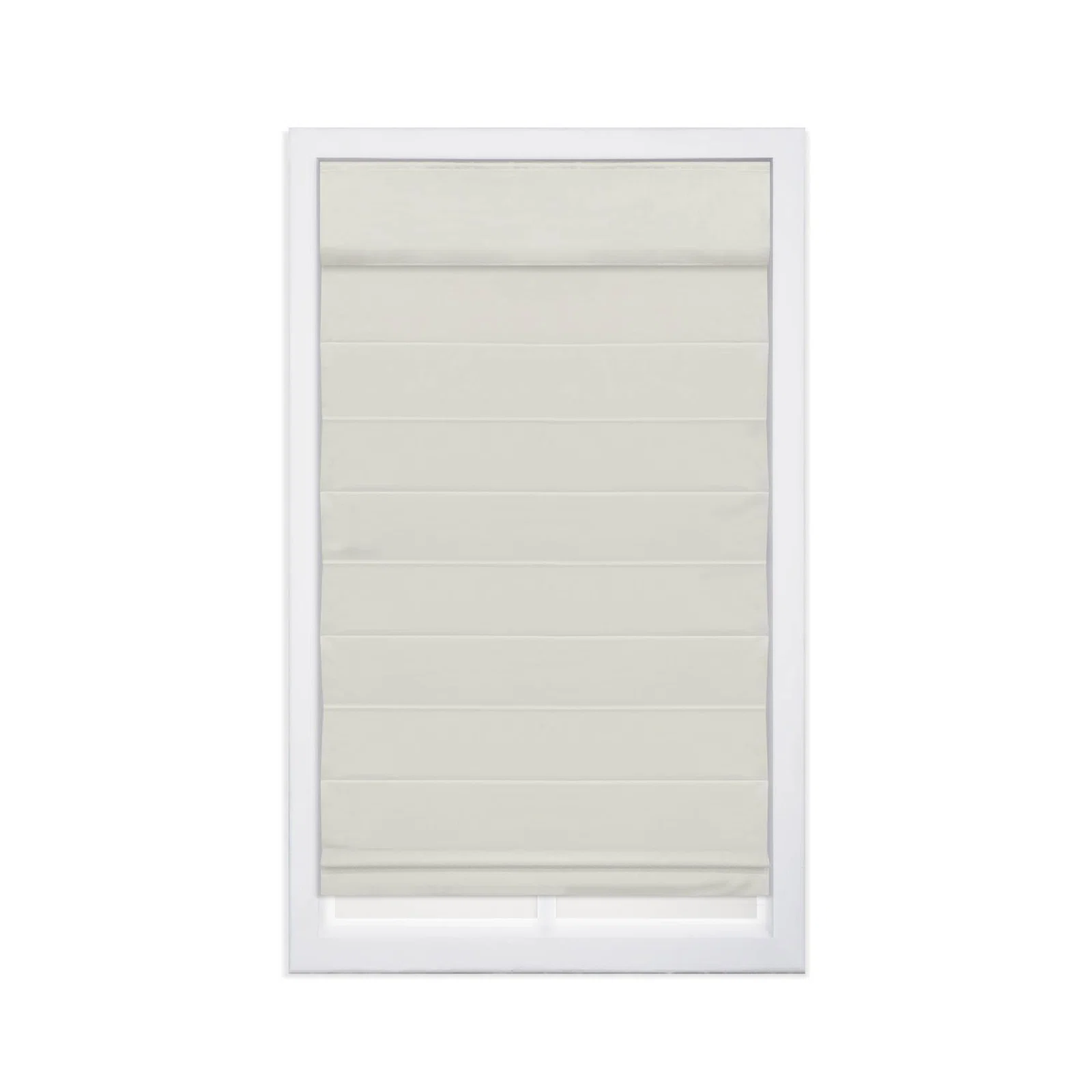 Ivory Cordless Blackout Cotton Roman Shade