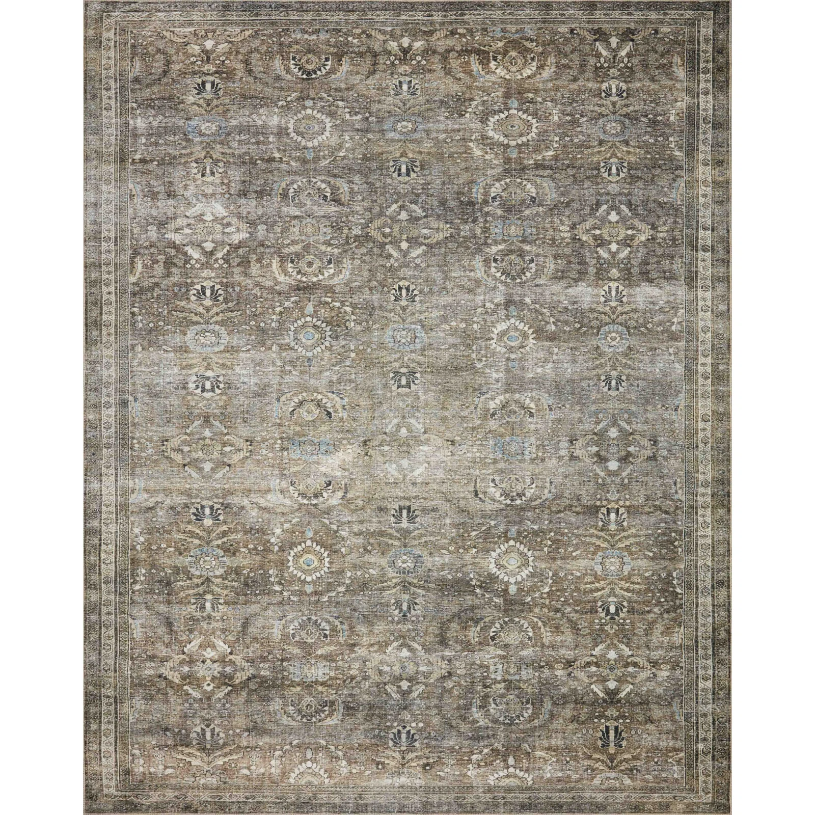 Sim Oriental Antique/Moss Area Rug