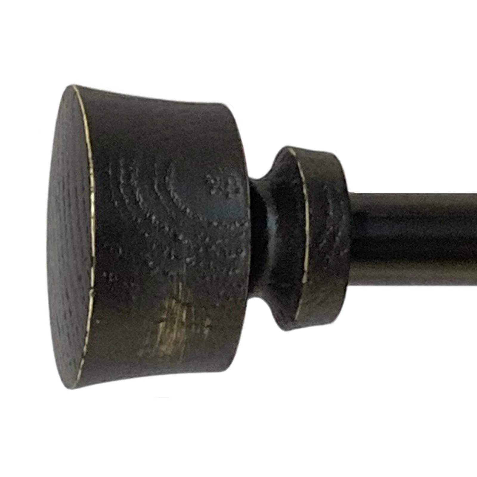 Distressed Black Aamira Metal Adjustable Single Curtain Rod