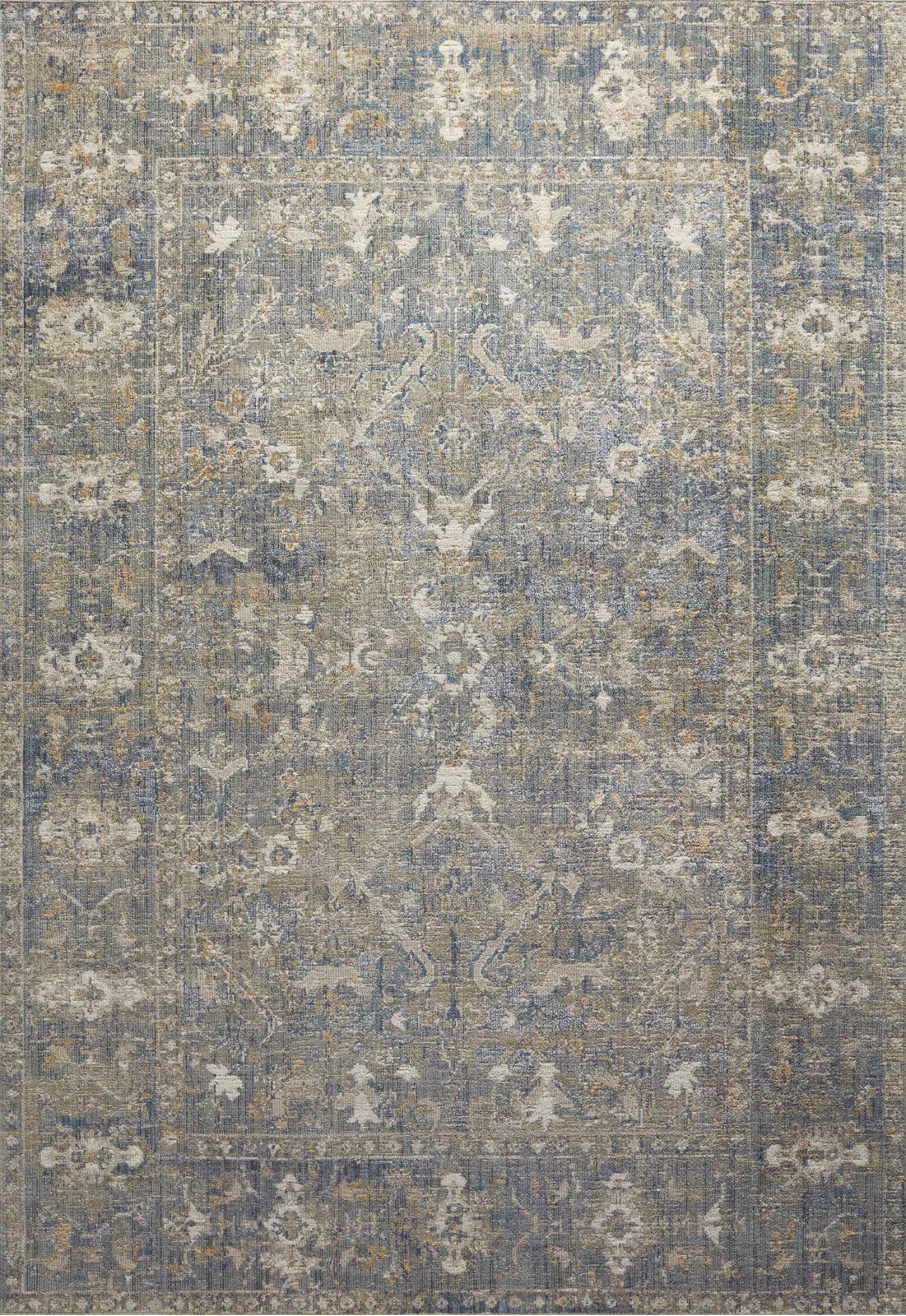 Chris Loves Julia x Loloi Rosemarie Oriental Sand/Lagoon/Off White Area Rug