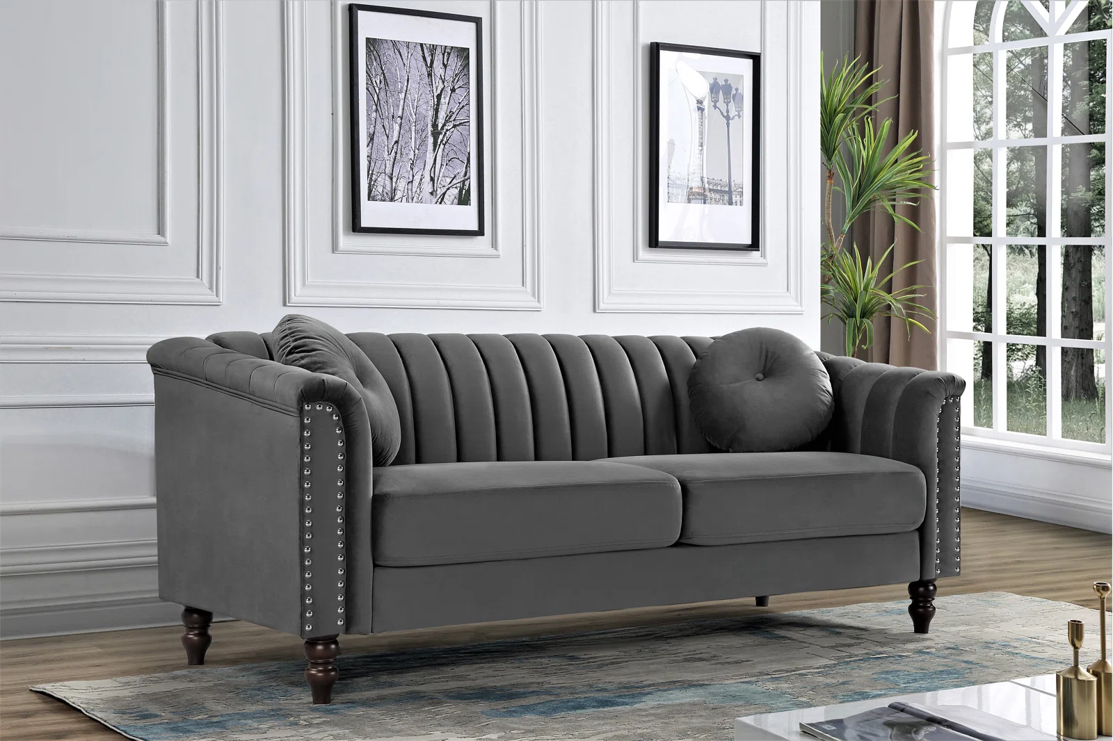 75.2'' Velvet Sofa