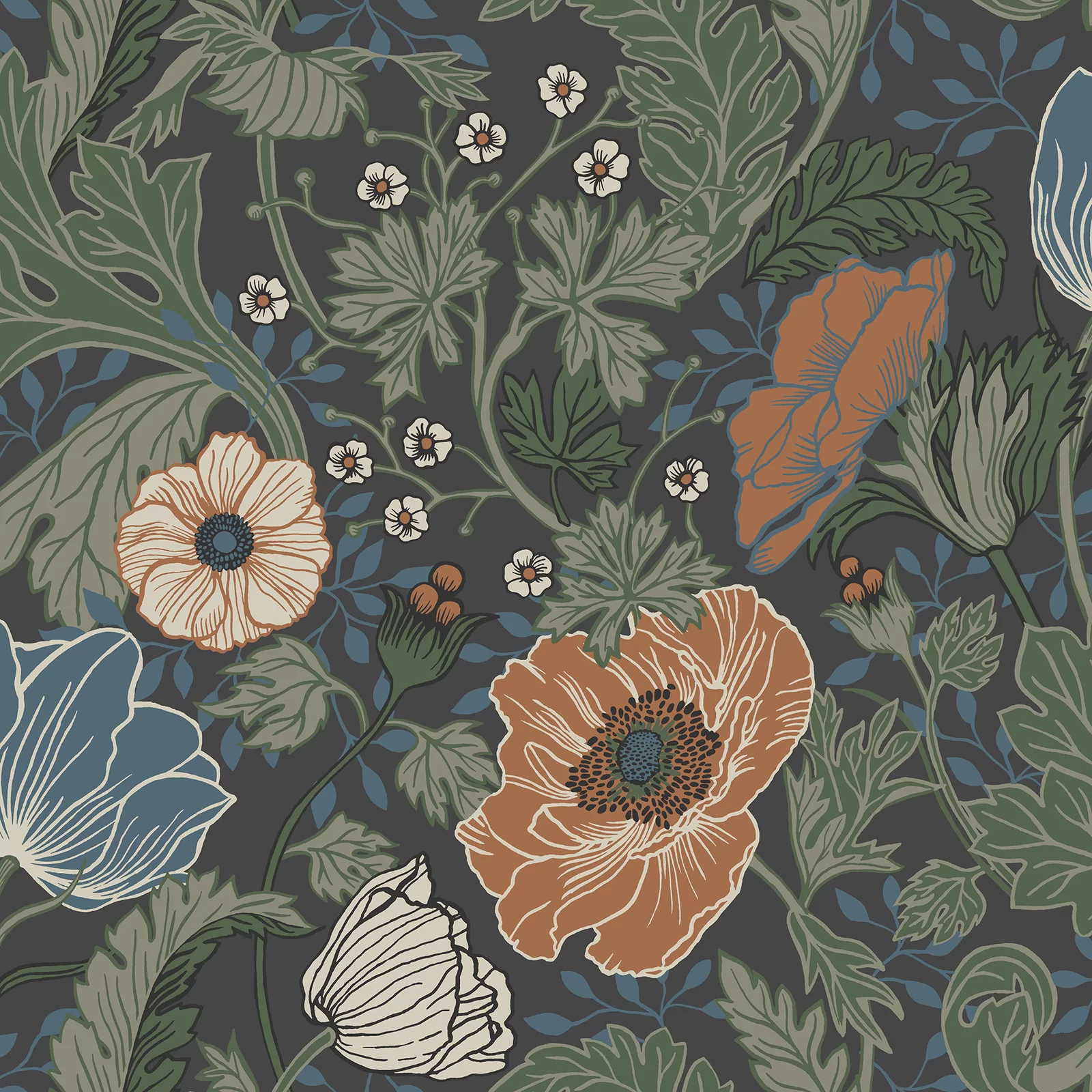 Green Mackenzie Floral Roll
