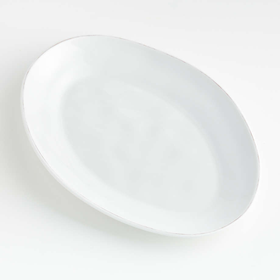 Marin White Outdoor Melamine Oval Platter