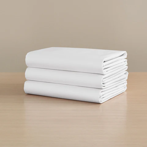 Percale Fitted Sheet, White