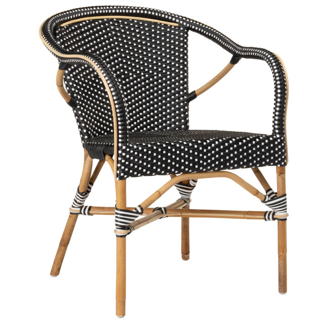 Madeleine Arm Chair, Capuccino/White Dots