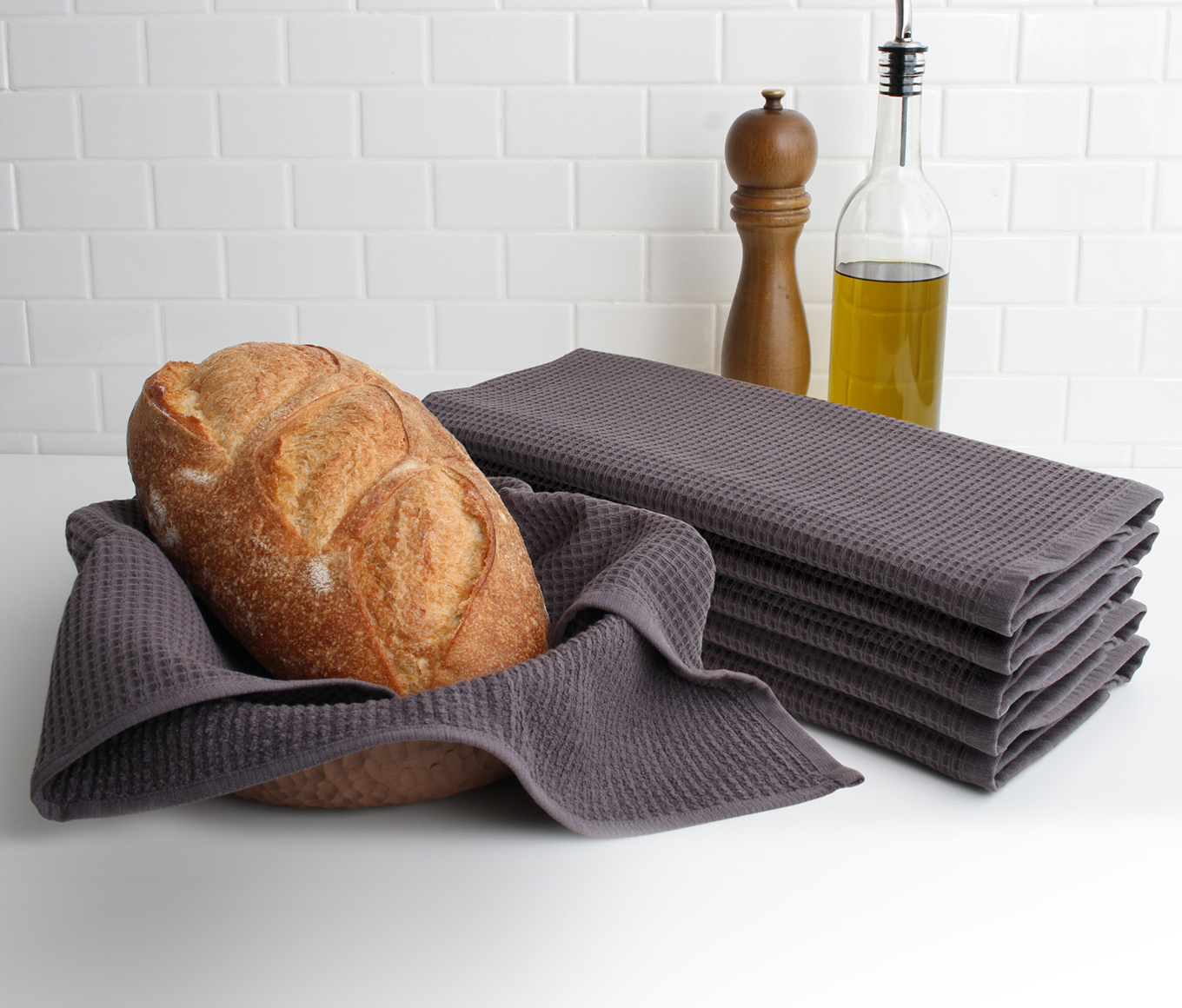 Waffle 6-Piece Kitchen Towel Set