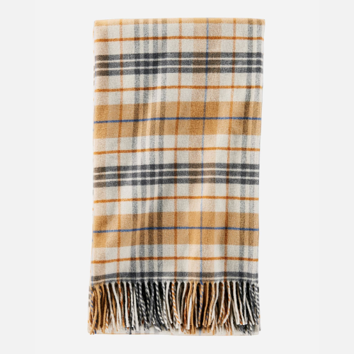 Plaid 5th Avenue Merino Throw - Goldendale Plaid