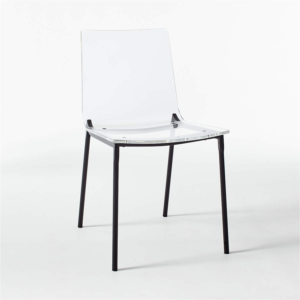 Chiaro Clear Dining Chair with Black Legs Set of 4