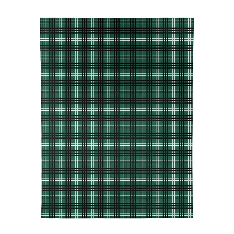 Plaid Area Rug in Green