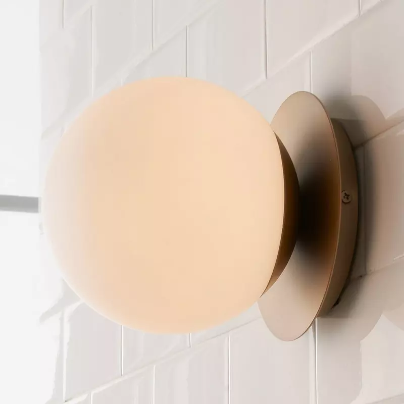 Modern Milky Globe Bath Sconce