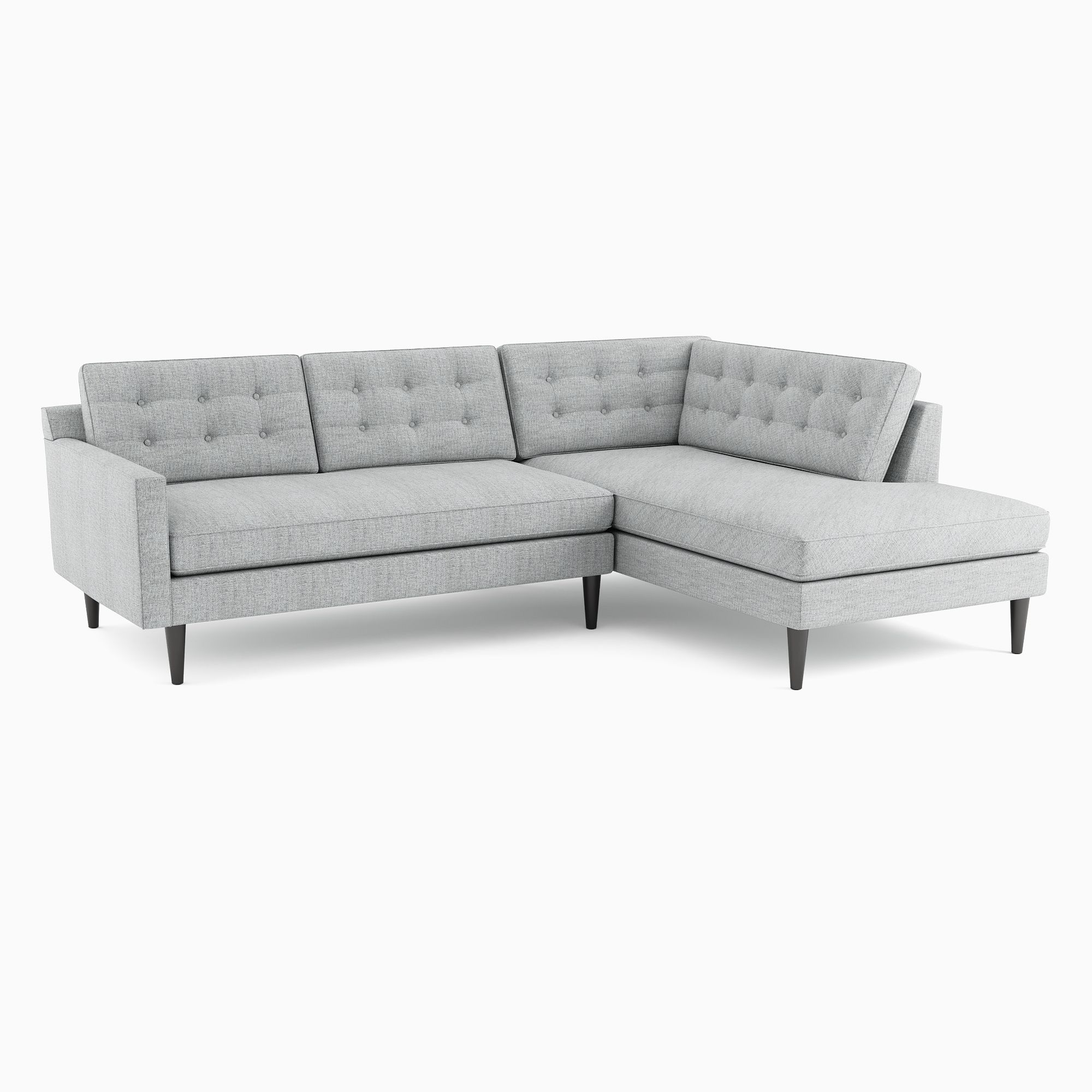 Drake 2-Piece Bumper Chaise Sectional (100")