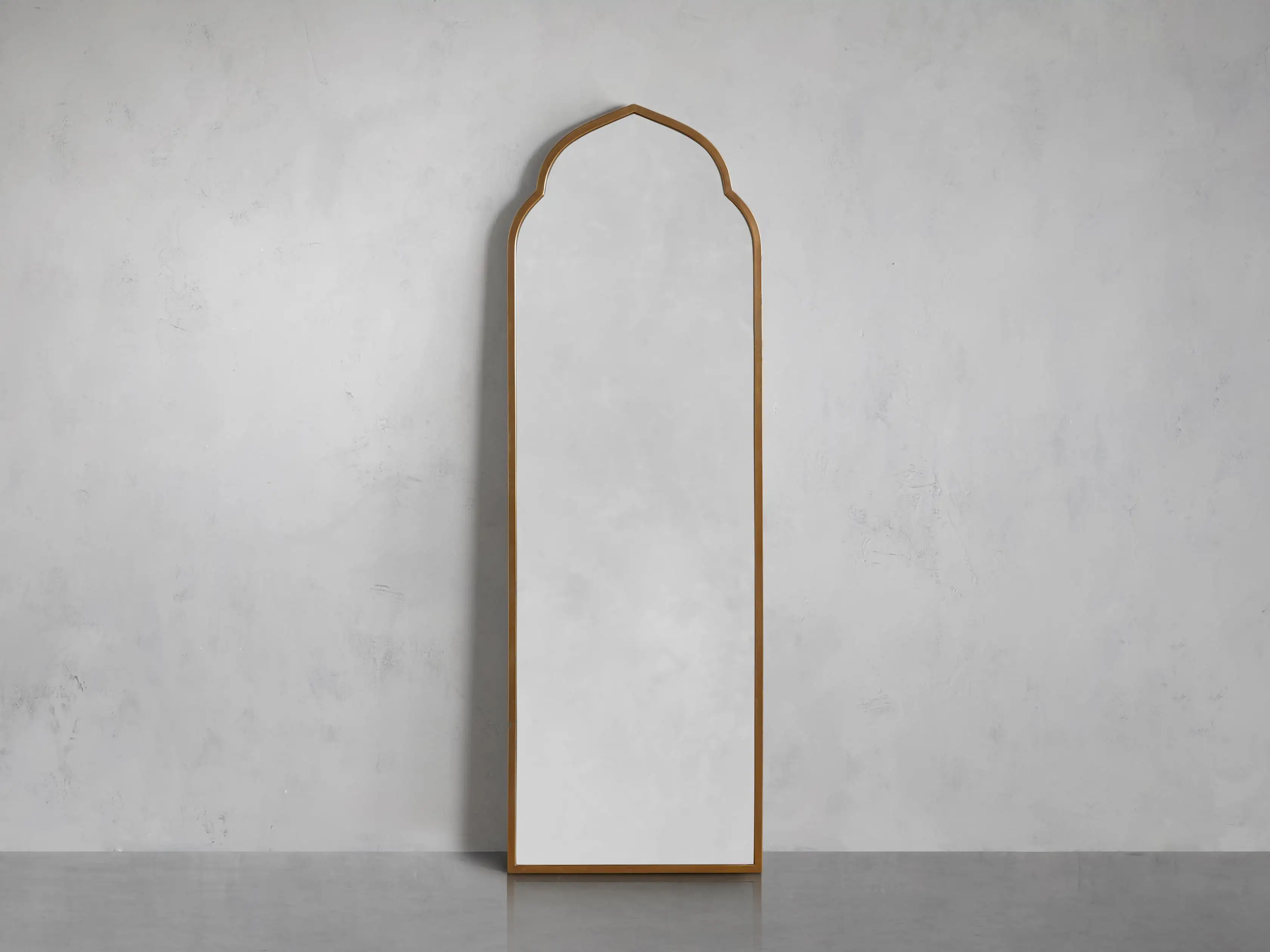 St Germain Arch Floor Mirror, Gold