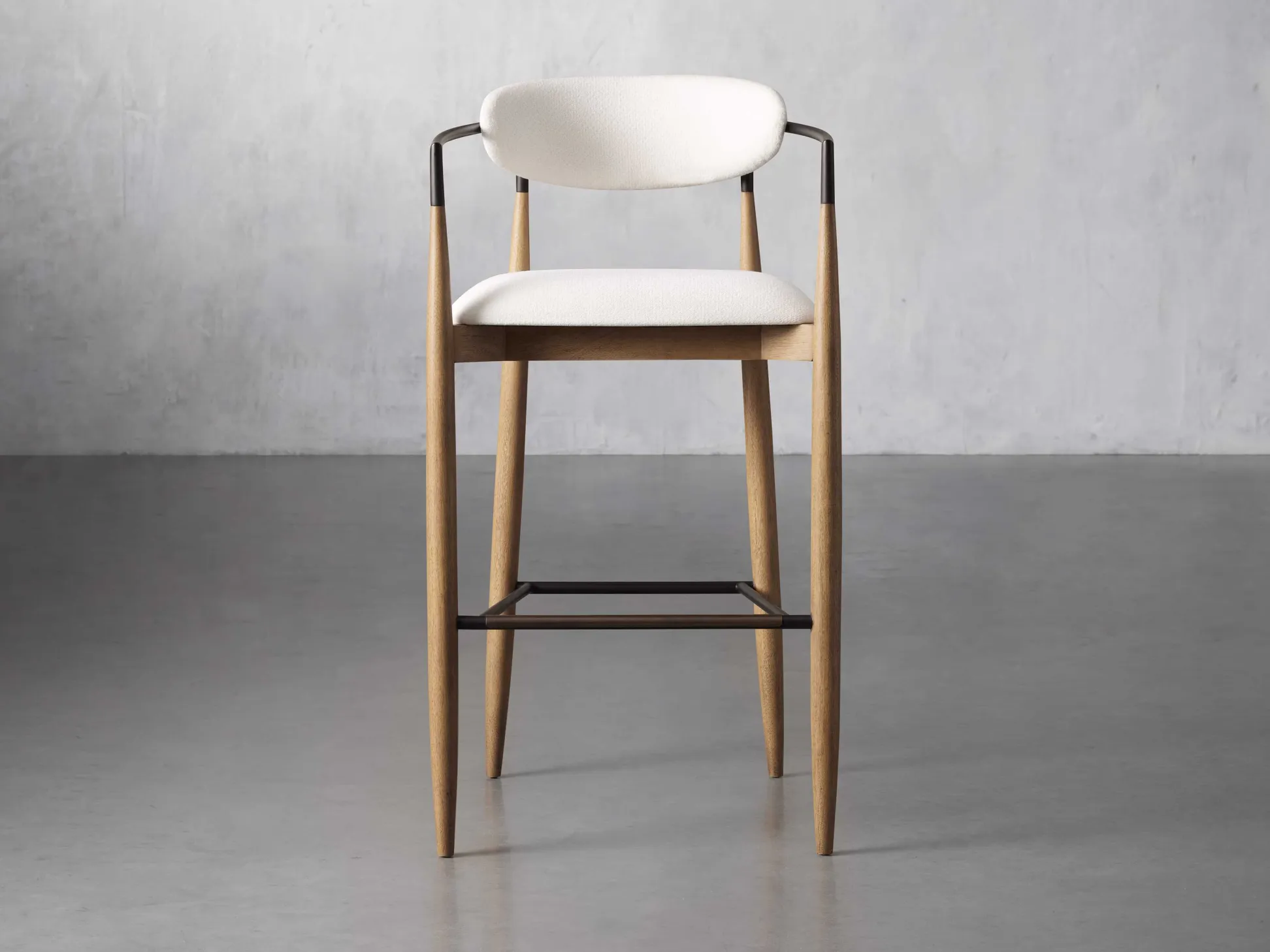 Jagger Barstool in Natural, Downy Snow