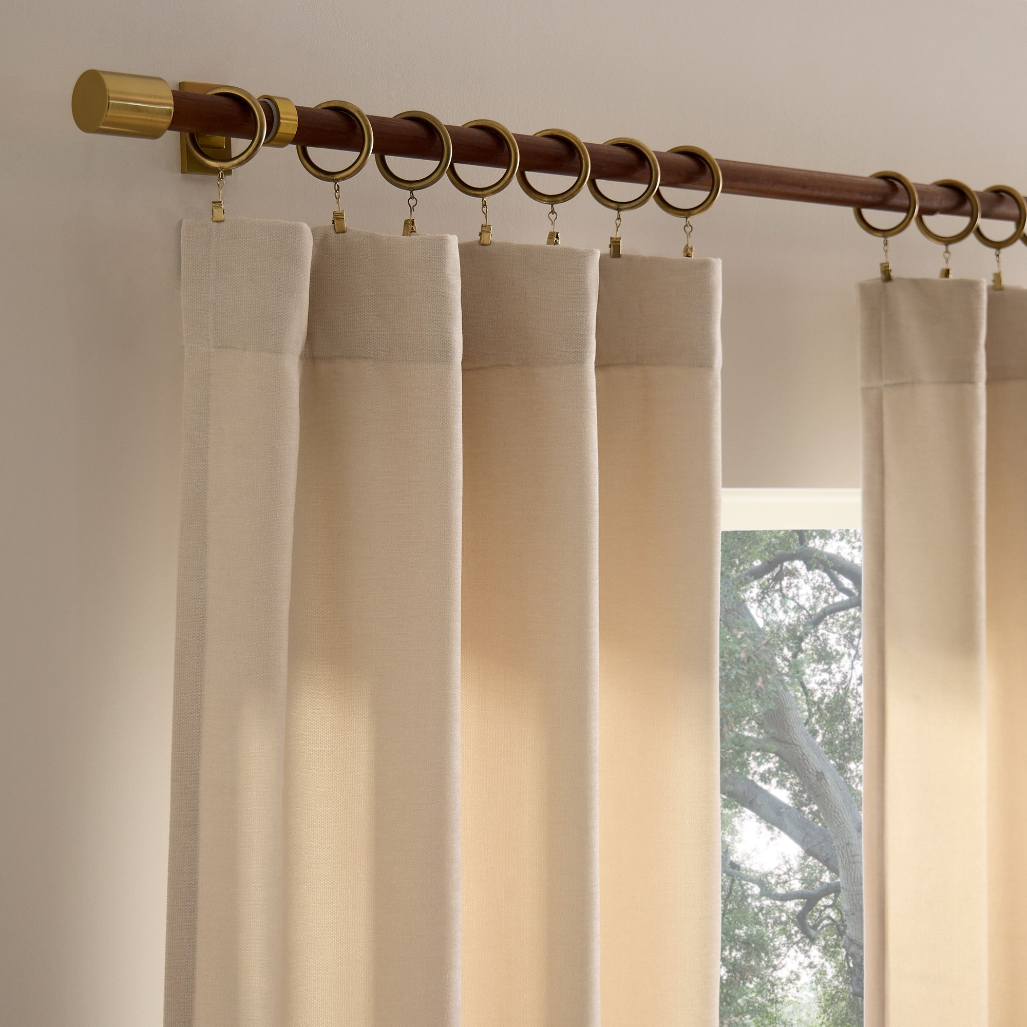 Round Metal Curtain Rings (Set Of 7)