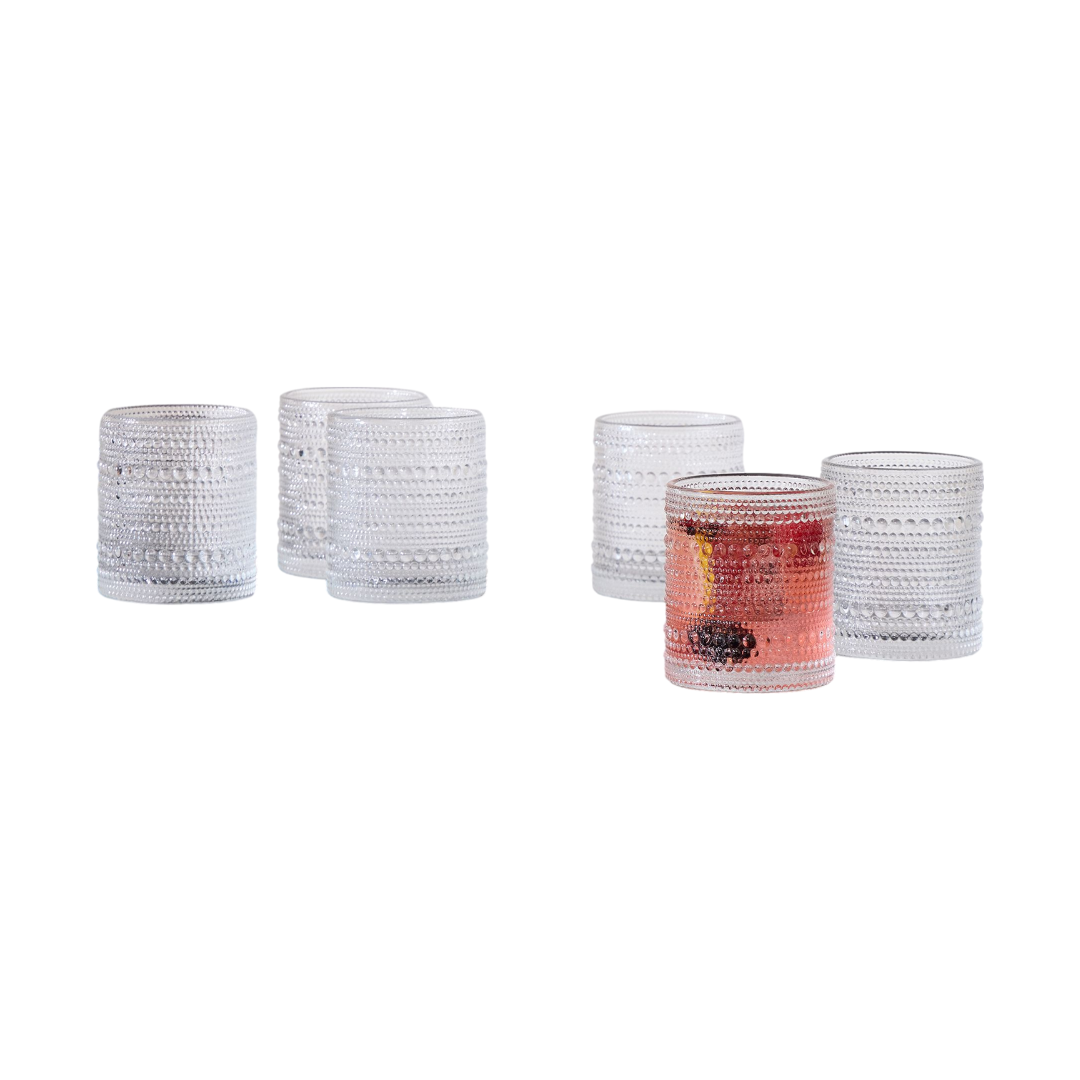 Jupiter Beaded Drinking Glass (Set of 6), Clear