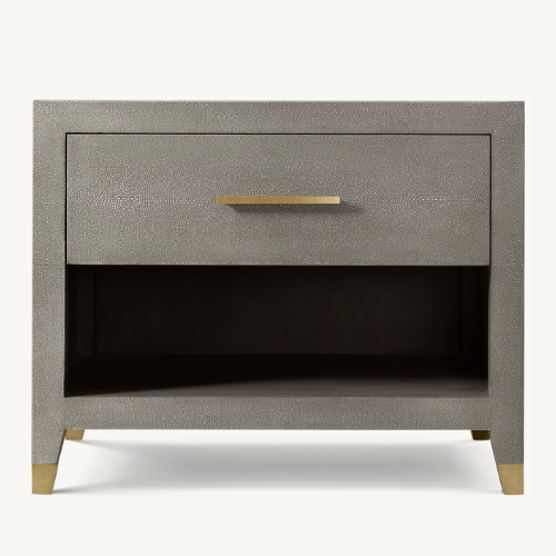 Graydon Shagreen Open Nightstand