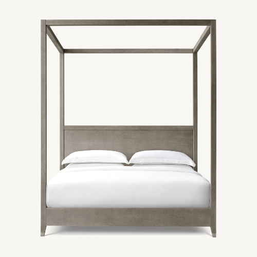 Graydon Shagreen Panel Canopy Bed